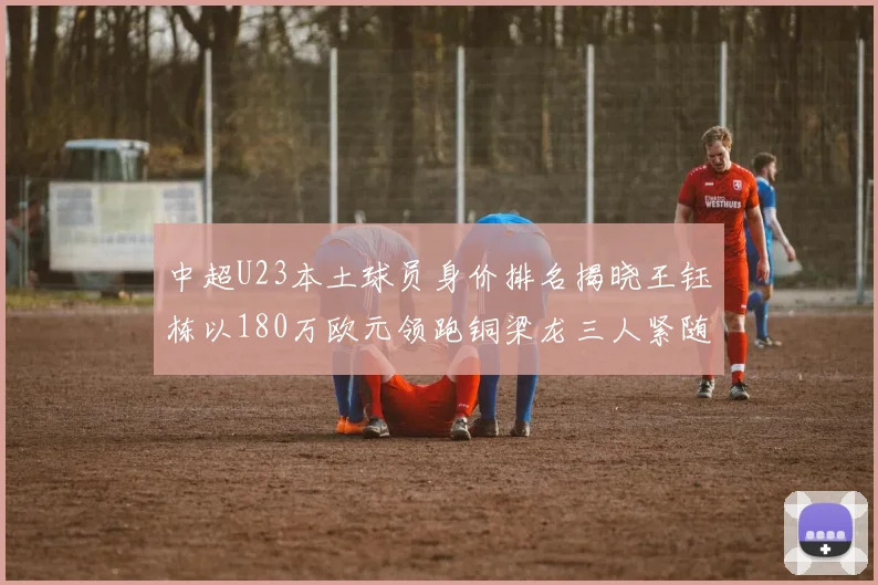 中超U23本土球员身价排名揭晓王钰栋以180万欧元领跑铜梁龙三人紧随其后